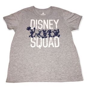 Disney Parks Disney Squad Gray T-Shirt Sz XL Mickey Mouse Minnie Goofy Donald